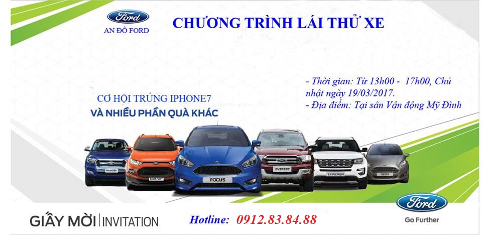 CHƯƠNG TRÌNH LÁI THỬ XE Ô TÔ FORD